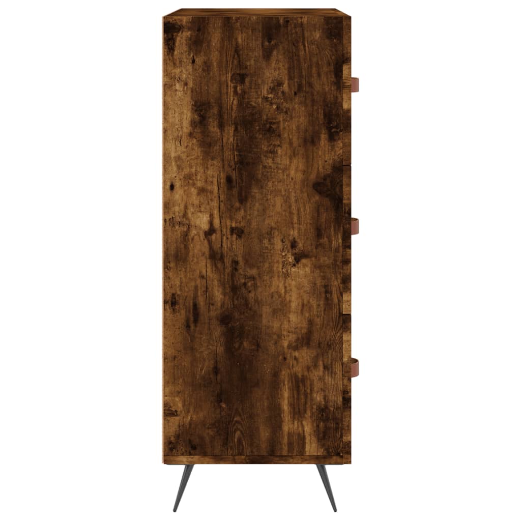 Smoked Oak Chest of Drawers 69.5 x 34 x 90 cm Engineered Wood