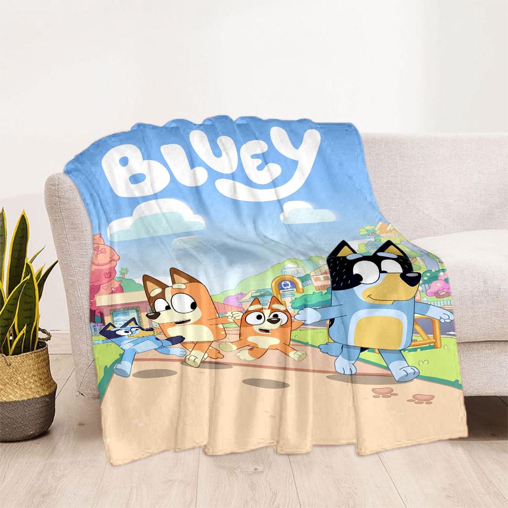 Bluey Friends Adventure Blanket Soft Warm Cozy Perfect for Sofa Office Livingroom Four Seasons Universal Modern Gifts For Family Or Friends