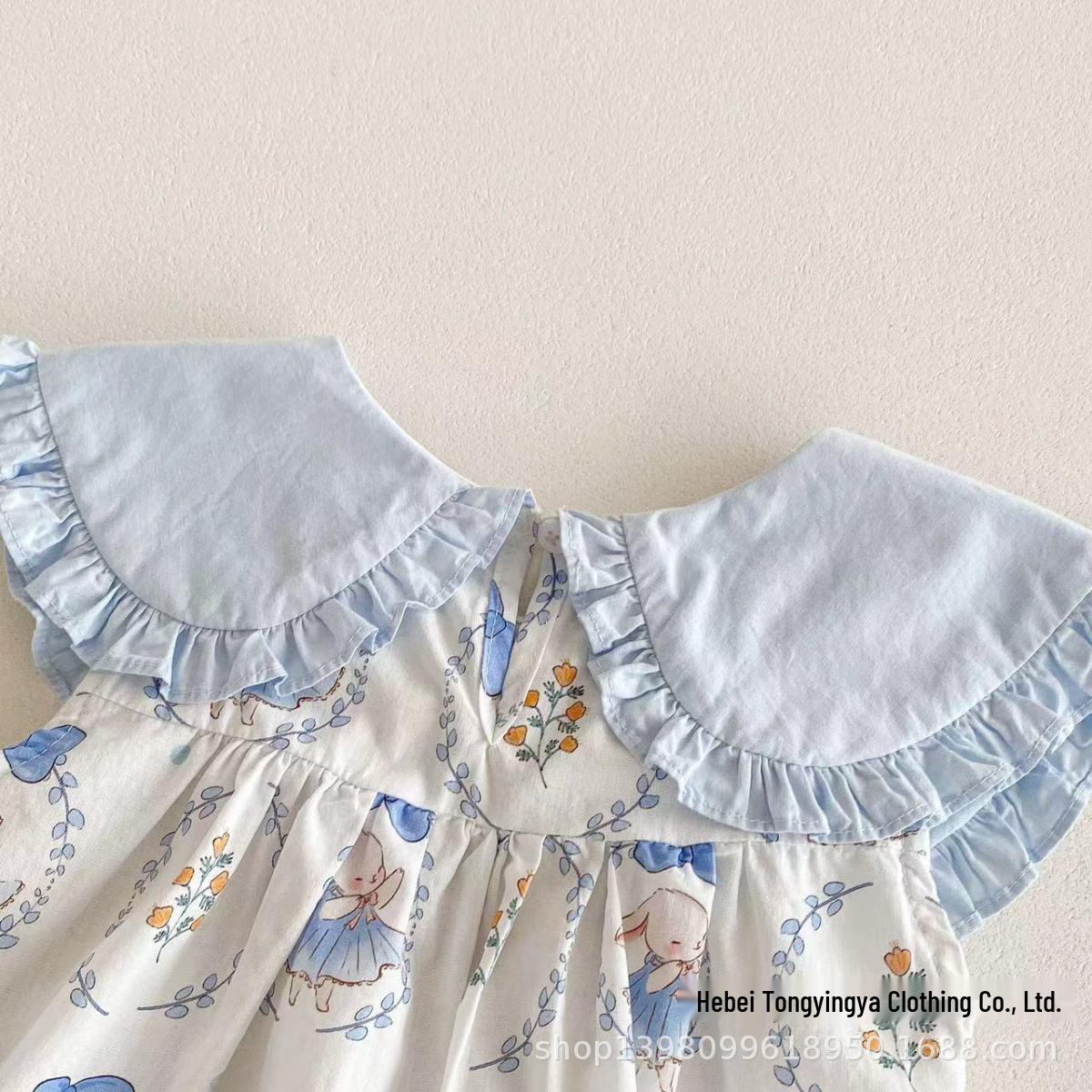 

Baby Girl Princess Bowknot Sleeveless Romper - Summer Style 73 cm
