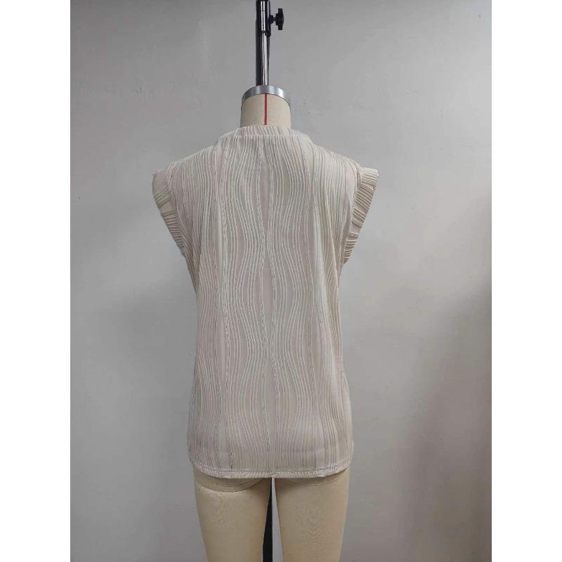 Women's Blouse Summer Solid Color Texture Short Sleeve Women's Shirt Casual Tops Fashion New Loose Round Neck Female Shirts