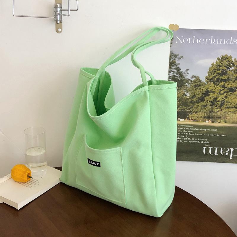 Large-capacity shoulder bag women's nylon versatile portable leisure student class tote bag bag cloth bag lazy wind