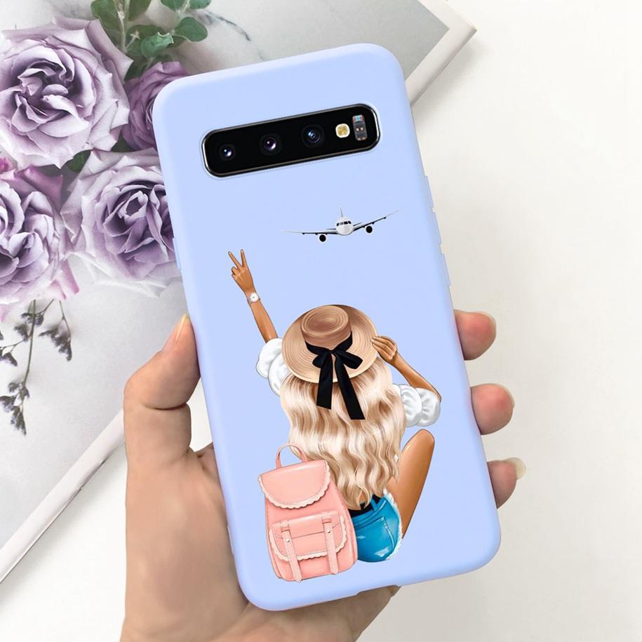 For Samsung S10 Plus SM-G975F Case Cute Dinosaur Duck Cartoon Soft Silicone Phone Cover For Samsung Galaxy S10 S10e G973F Bumper