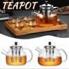 Glas-Teekanne Set Hitzebeständig Explosionsgeschützt Große Kapazität Handgefertigte Teekanne für Küche Familie