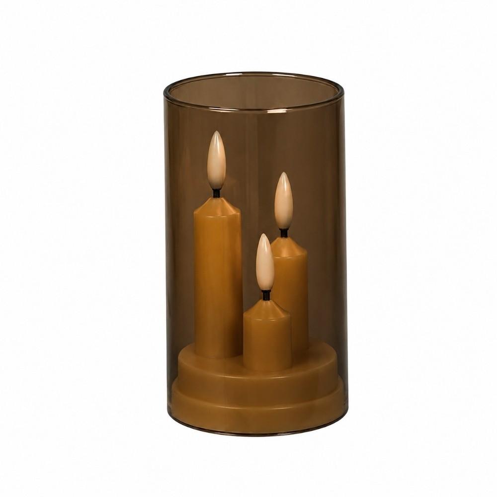 Acrylic Flameless Candle Flameless Battery-Operated Candle Elegant Flickering Candle Holiday Party