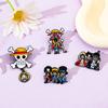 4 Pcs Childhood Cartoon Brooch Handsome Portgas·D· Ace Enamel Pin Metal Badge Jewelry Clothing Backpack Accessories Gift