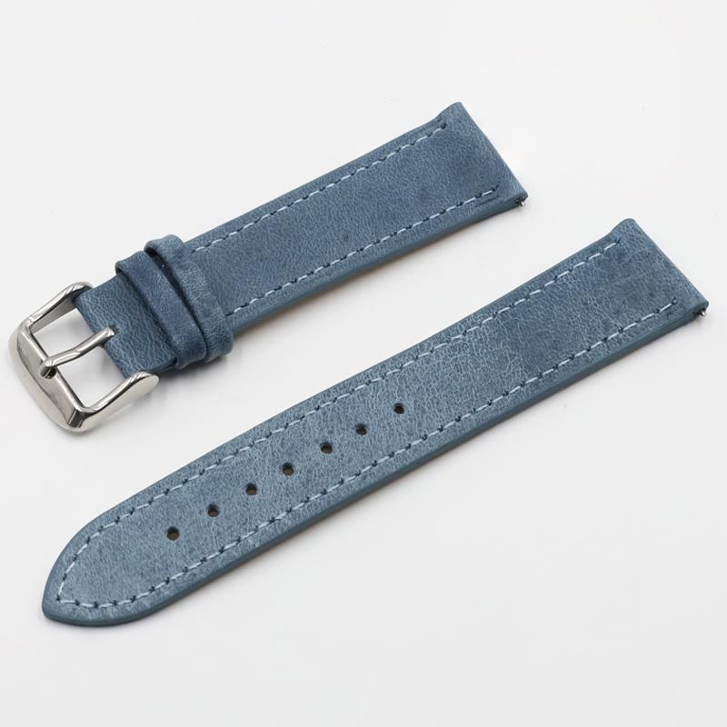Onthelevel 18 19 20mm Leather Skin Watch Strap 22mm 24mm Soft Black Blue Brown Watchband With Quick Release Bar Wristband #E