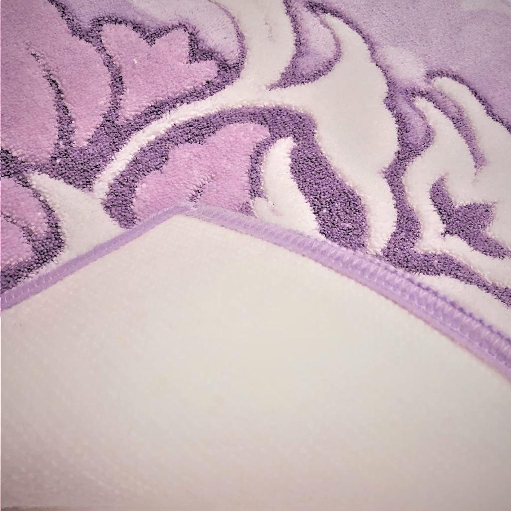Senko DECORMUSEE Samira Long Toilet 80 x 60 Lavender Damask Antibacterial and Odor Made in Product Number 32054 Mat, Approx. cm, Pattern, Resistant,