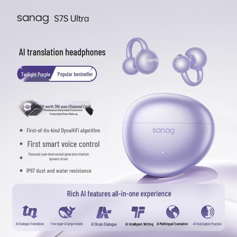

SANAG S7S Ultra Ear-Clip Bluetooth Headphones