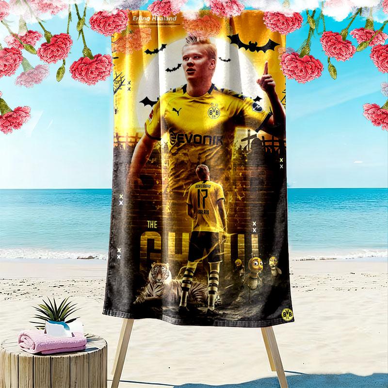 Erling Haaland Glory Beach Towel, Large Soft Quick Dry Towel for Beach Camping Swimming