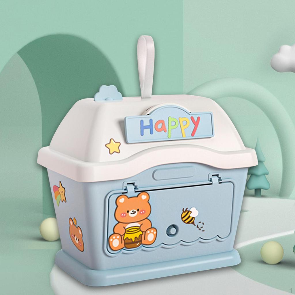 Salvadanaio Cottage Cartone Animato Vaso per Risparmi Regali Pratici Infrangibile Soldi per Bambino Scatola