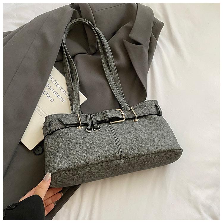 Premium sense bucket bag women's summer new commuter armpit bag large capacity portable shoulder handbag