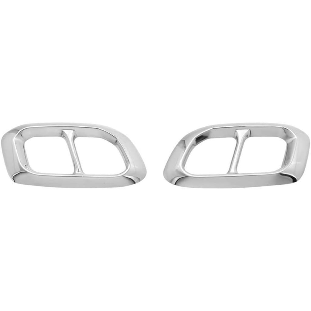 YIWANG Stainless Steel Exhaust Muffler Tail Tip Pipe Trim Cap Cover Frame 2Pcs For Mercedes Benz GLE GLC GLS W167 X253 X167 2019 2020 Auto