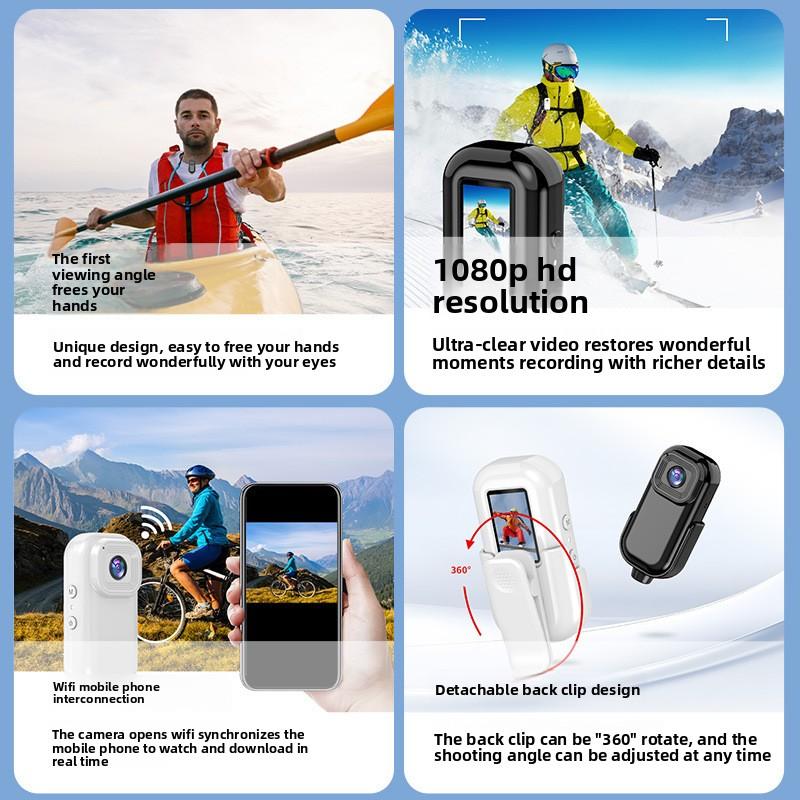 Mini Thumb Sports Camera Wifi High Definition Outdoor Riding Camera Pet Camera Pocket Recorder