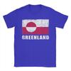 Greenland Flag Grunge Country Flag Greenland T Shirt Summer Pure Cotton T Shirts For Men Casual Tshirt Short Sleeve Y2K Top Tees