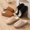 Suede Lace EVA Sole Indoor and Outdoor Home Wooden Floor Thermal Cotton Slippers Couple