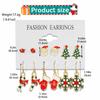 6 Pairs Of Ladies' Christmas Earrings, Santa Claus Christmas Tree Gloves, Fashionable Cartoon Cute Decorations With Patterns