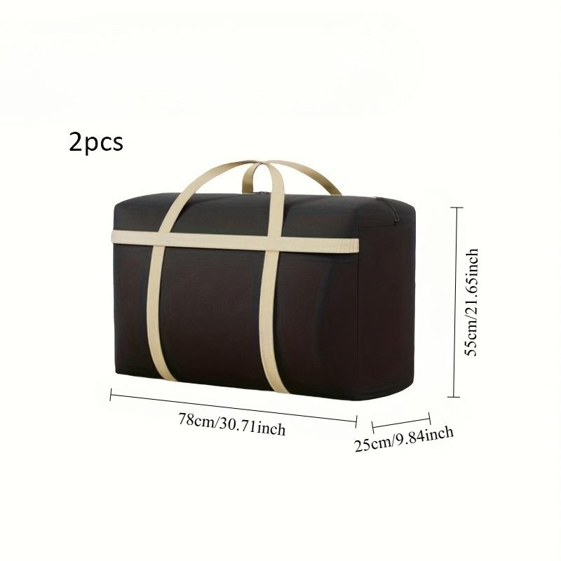 Two Extra-Large Durable Storage Bags with Double Zippers And Reinforced Handles - Essential for Moving Traveling And Dorms чёрный 2350₽