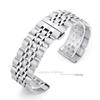 Stainless Steel Seven Bead Watch Strap 20mm 22mm Solid Butterfly Buckle Universal Watchband Accessories Quick Release Bracelet