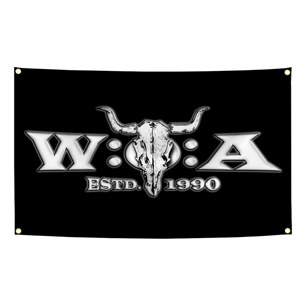 90X150Cm W-Wackens Woa Open Air 1990 Bandiera Arazzo Poliestere Stampa Digitale Stendardo Per Parete Garage Arte Decorazione Esterna