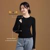 Women's Slim Fit Round Neck Long-Sleeve T-Shirt