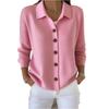 Women's Fashionable Long-sleeved Solid-color Pullover Knitted Sweater Top