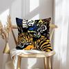 Chinese Dragontiger Cushion Cover Soft Plush Throw Pillow Cover | Double-Sided Decorative Cushion Case | Sofa Bedroom Home Decor