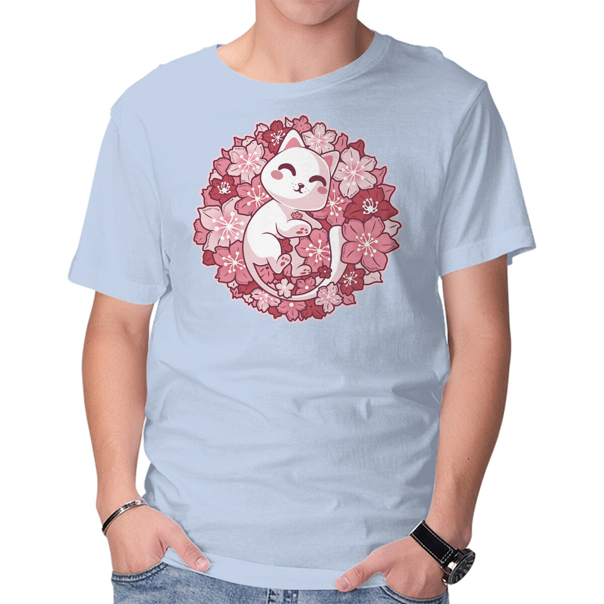 Unisex Crew Neck T-Shirt Spring Kittens Graphic Short Sleeve Casual Tee XXXL