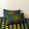 3pcs Teal Hole Pattern Duvet Cover Set, Black Background Optical Art Bedding Suitable For Family Bedrooms,Hotels And Dormitories