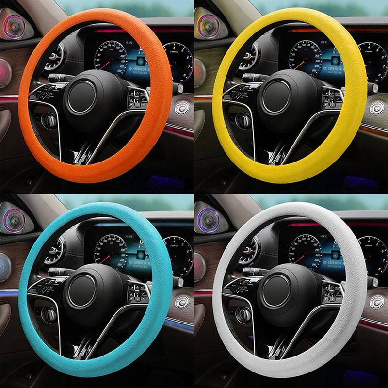 Single Pack Soft Silicone Car Steering Wheel Cover, Odorless and Anti-slip Feature