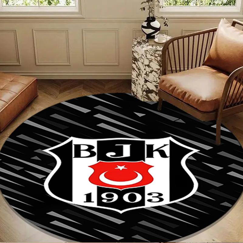 Beşiktaş Istanbul Football Club Round mat Home Decor, Chair rug For livingroom,Bedroom, doormat home decor Birthday Gift Christmas Gifts