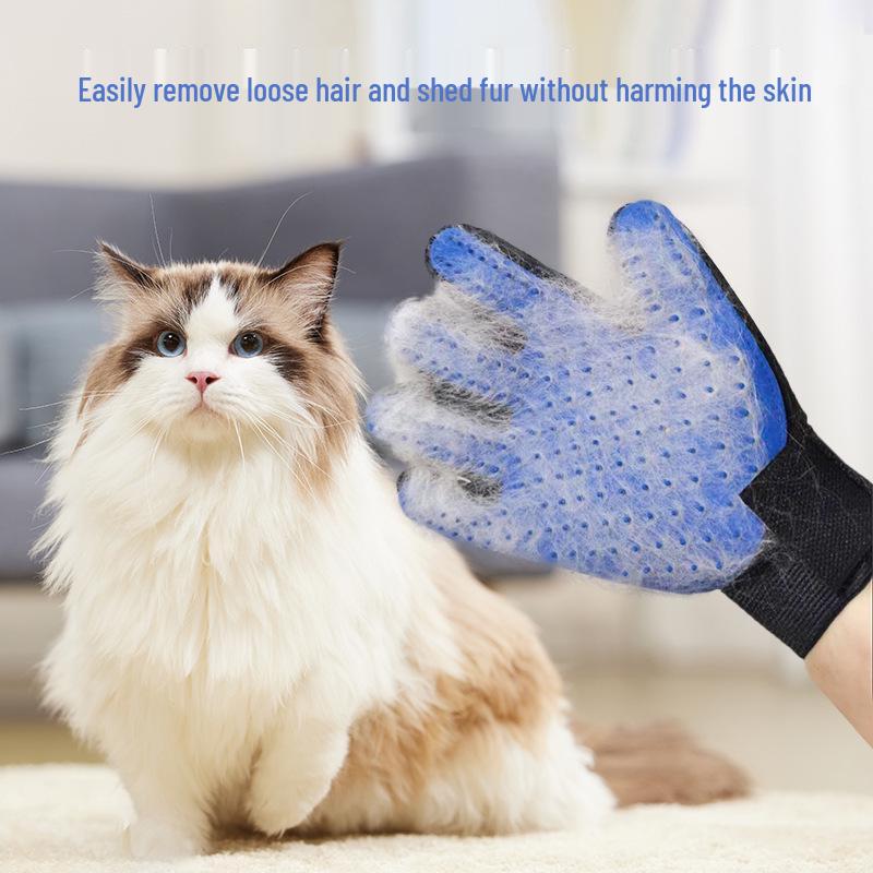 Pet Grooming Glove: Cat & Dog Hair Removal, Massage Comb, Scratching Accessory