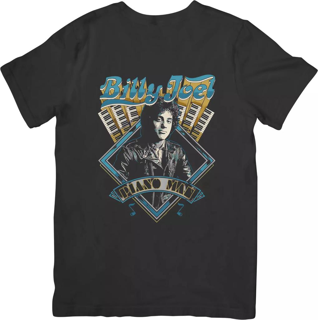 Billy Joel Music Unisex Fit for Men & Women Quality Cotton T-Shirt Black
