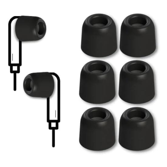

Comply Standard Eartips with Tech Defender Comfortable 3 167mm Diameter TZ-167 Guards, Sound-Isolating, Fit, Anti-Slip, Pairs, Large,