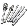 6/10/20pcs HSS Rotary File Set 3.14mm Shank Single Slot For Woodworking DIY Carving Grinding Polishing Shaping Tools