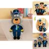 Cute Sheriff Labrador Plush Doll High-quality Pp Cotton Filling Super Soft Short Plush Fur Yellow/grey