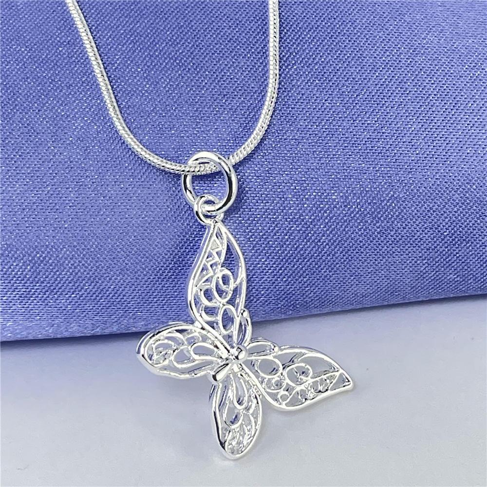 

High-quality Copper originality butterfly Necklace Fashion Jewelry for women Wedding Party DIY Accessory gifts 75cm 30inch