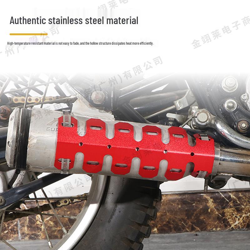 Motorcycle Exhaust Guard: Heat Dissipation, Anti-Scald, Scratch & Collision Protection, Short Version