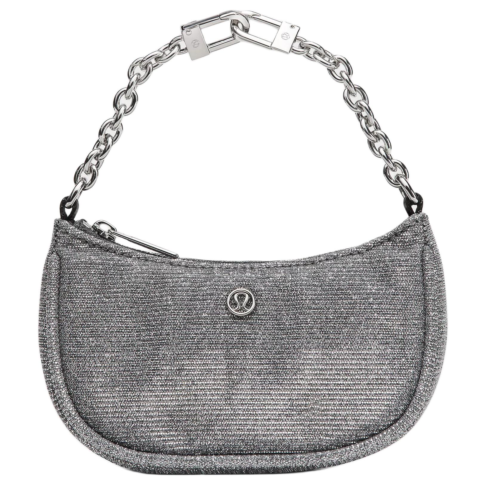 Lululemon City Essentials Logo Metal Fiber Polyester Blend Tote Shoulder Bag Mini Women bags Deep-Silver Graphite-Grey LW9FW1S-074449 Dark Silver Graphite Gray 12470₽