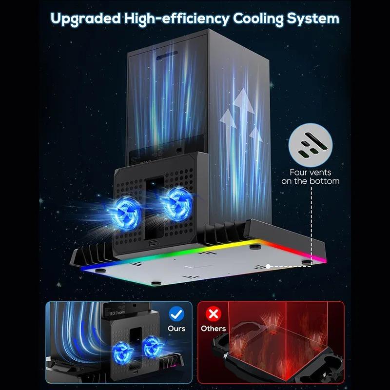 Ulepszona podstawka chłodząca do konsoli Xbox Series X, pionowy dostęp do stacji dokującej do ładowania