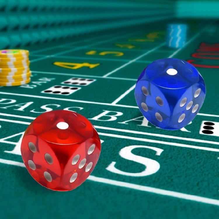 5 Pieces Board Game Dice 25mm Playing Party Entertainment Dices Transparent Dice