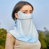 Ice Silk Cycling Bandana Face Cover Half Mask Hang-Ear Ice Silk Neck Gaiter Cool Tube Scarf Sport Running Hiking Hunting