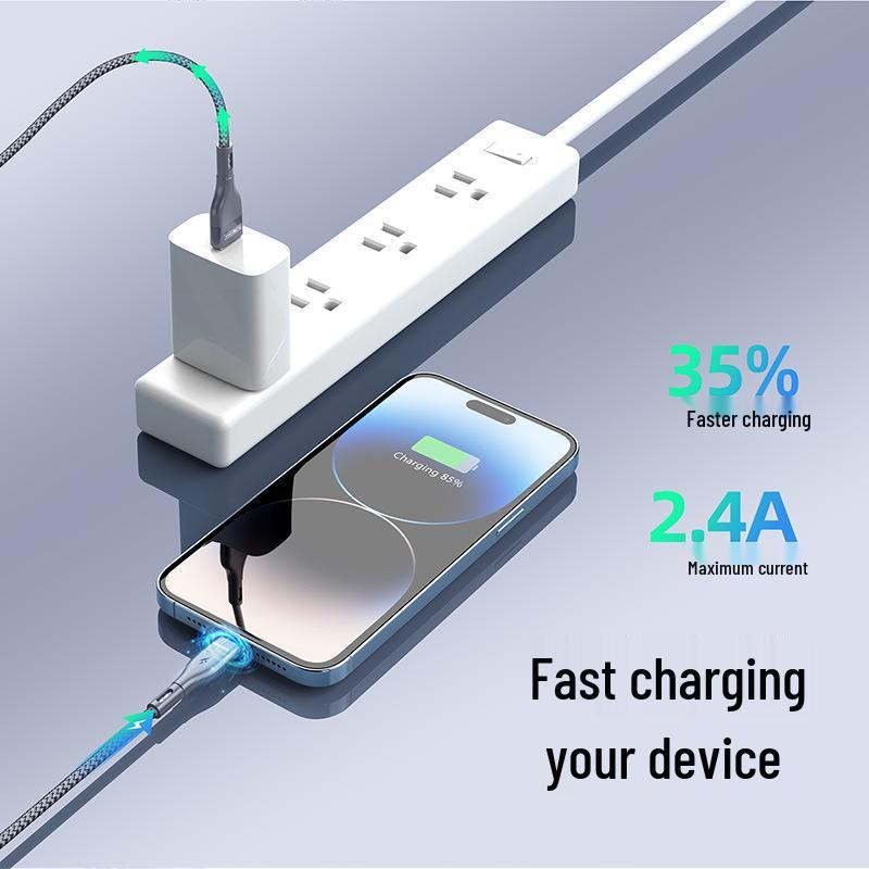 Nylon Braided USB to Lightning Charging Cable for iPhone
