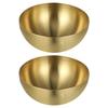 2Pcs Stainless Steel Salad Bowls Korean Kitchen Multi-Purpose Large Serving Ramen Soup Bowls 20Cm Insulated Serving Bowl