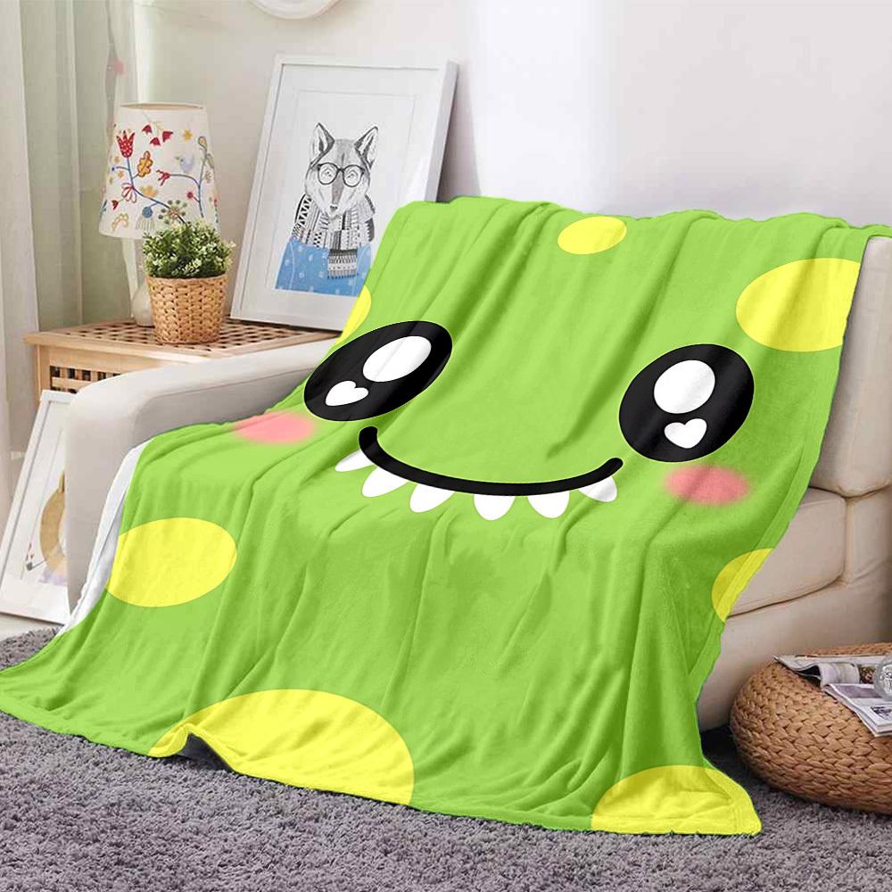 1pc Cute Monster Blanket, Lightweight Flannel Throw Blanket for Sofa, Bed, Travel, Camping, Living Room, Office, Couch, Chair, and Bed