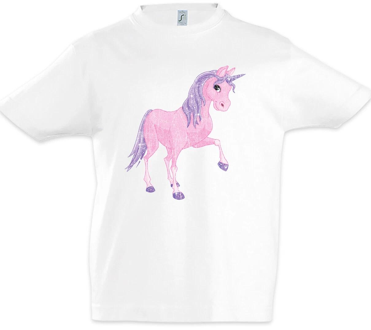 Pink Unicorn Boys T-Shirt Comic Look Princess Fairies Fun Music Techno Unicorn- 150