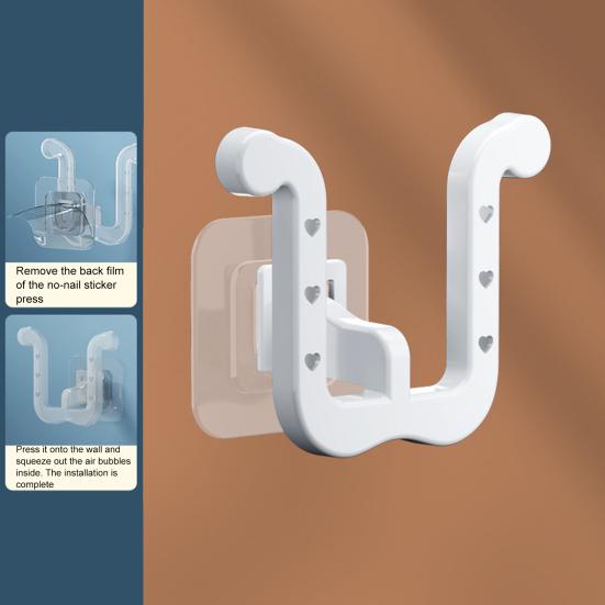 1/4 ks U-tvarovaný držák na pantofle Nástěnný úložný regál Silná nosnost