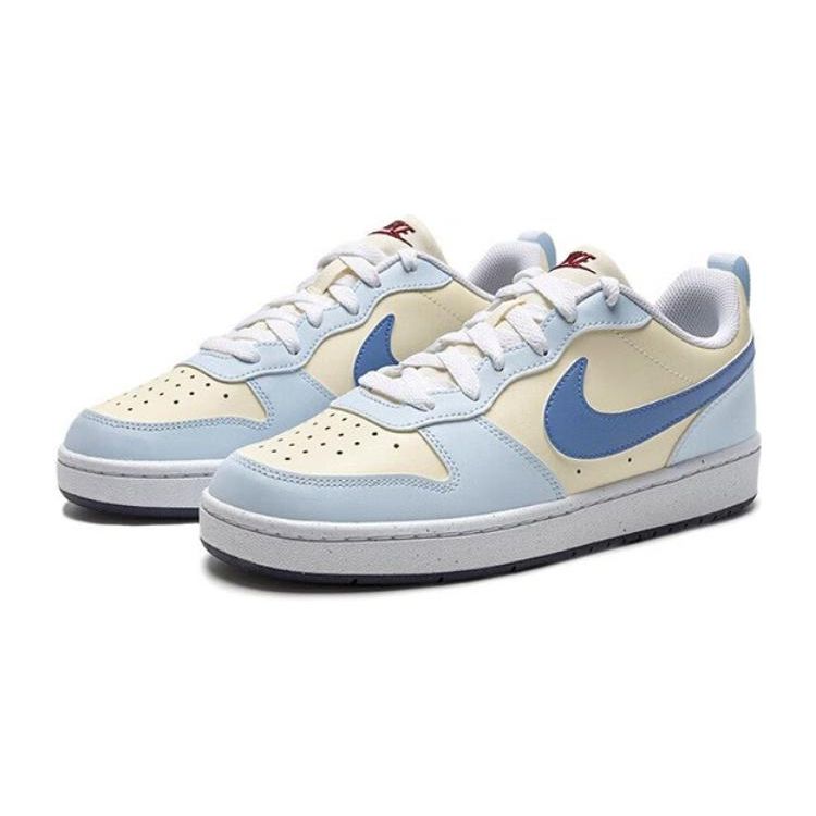 Nike Court Borough Low Recraft GS Coconut Milk Polar White Kids Sneakers Blue Light-Blue Dark-Purple FV8120-141