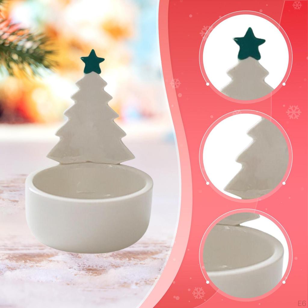 Weihnachts-Teelichthalter Kerzenbecher Klein Dekoratives Baumdesign für Tisch