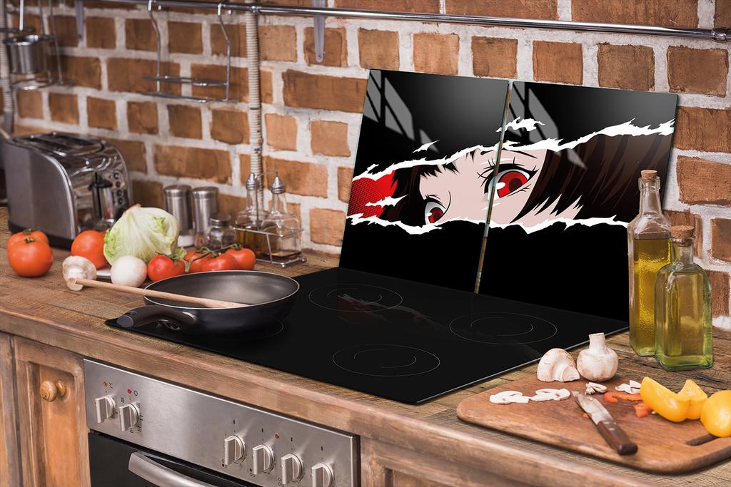 GLASPLATTE und SCHNEIDEBRETT 100x52 ANIME