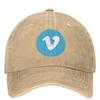 Vimeoed American Video Washed Baseball Cap Movie Streetwear Trucker Hat Summer Unisex Unisex Running Hippie Sunshade Baseball Caps